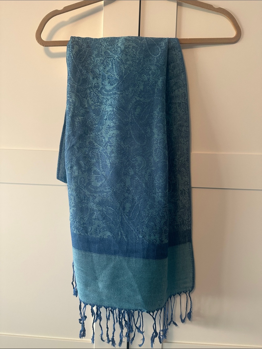 Pretty turquoise scarf or wrap